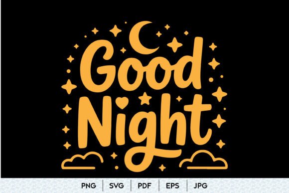 Good Night SVG Quote: A Versatile Graphic for Branding