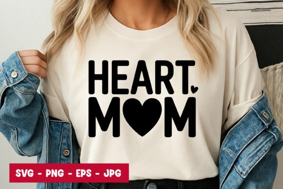 Heart Mom Quote Typography Graphics for Branding