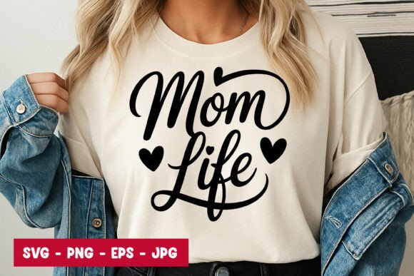 Mom Life Quote Typography SVG PNG Graphics