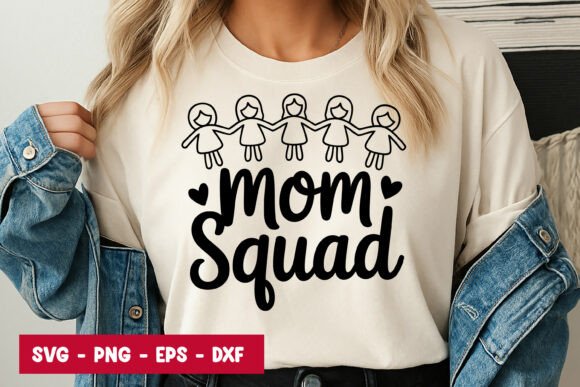 Mom Squad Quote Typography Graphics for Branding