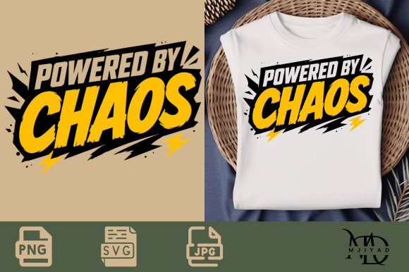 Powered By Chaos Funny Quote Graphics Freebies