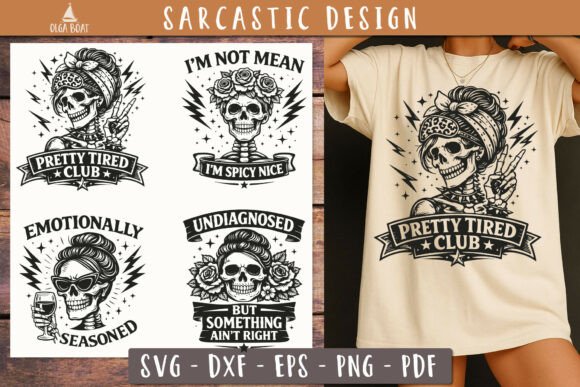 Sarcastic Skull Quote Vintage Graphics for T-Shirt Designs