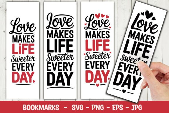 Sweet Love Quote Bookmark Graphics for Notebooks Amp