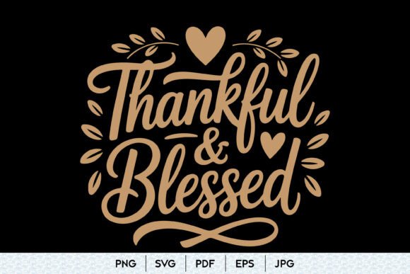Thankful and Blessed Graphics for Editorial and Web Design